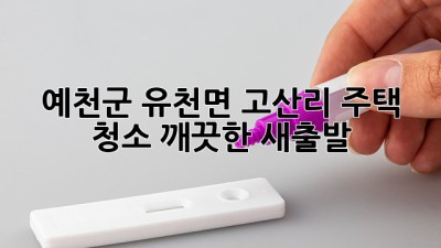 예천군 유천면 고산리 주택 청소: 깨끗한 새출발