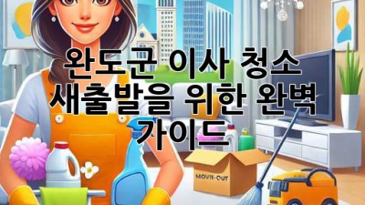 완도군 이사 청소: 새출발을 위한 완벽 가이드